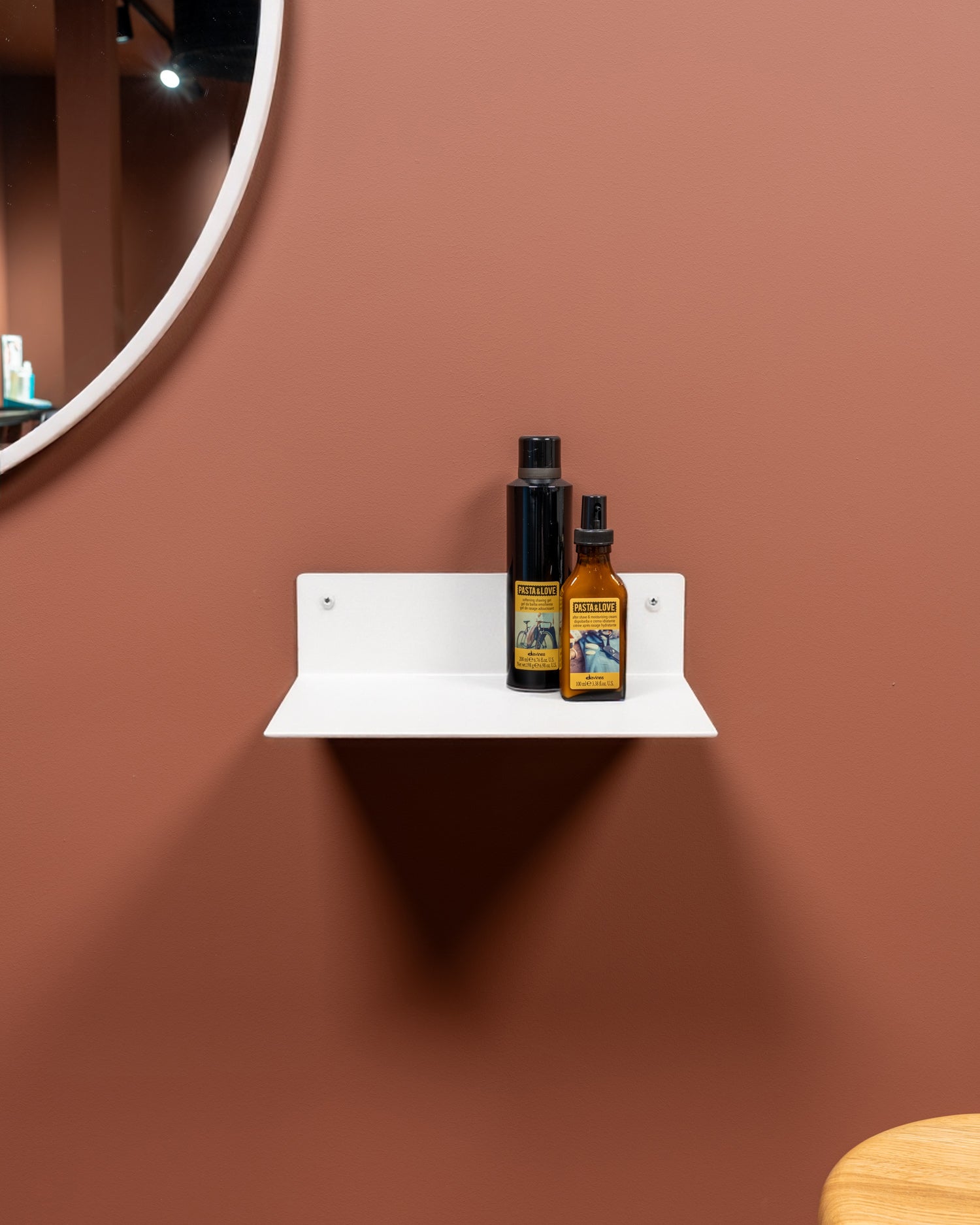 Slim White - 32cm aluminum shelf in white powder coating